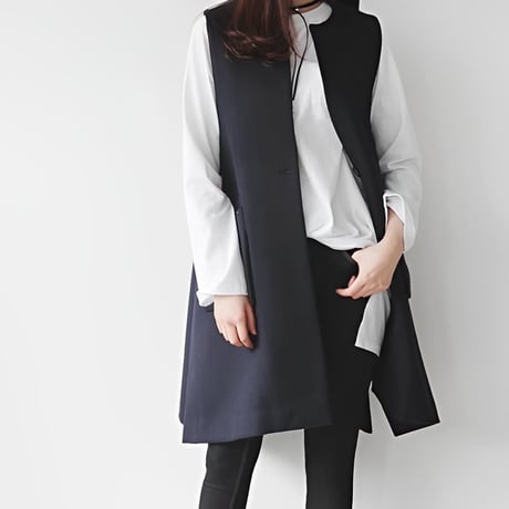 side button gilet /2color　NK1282