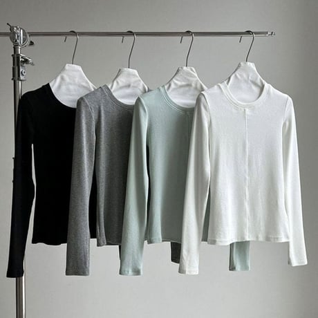center seam long sleeve knit /4color　NK2310