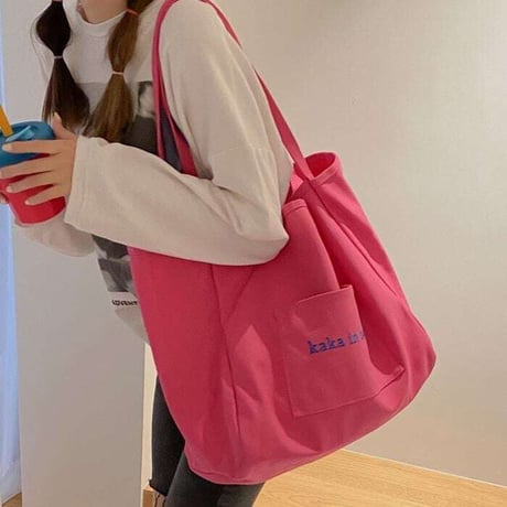 logo large tote bag /4color　NK1180