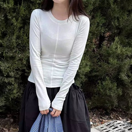 center seam long sleeve knit /4color　NK2310
