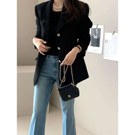 tweed tailored jacket /2color　NK1272
