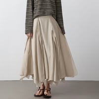 asymmetry flare layered skirt /2color　NK2304