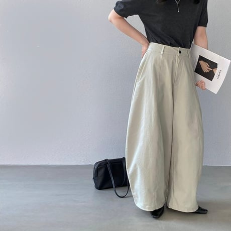 relaxed cocoon wide pants /3color　NK2177
