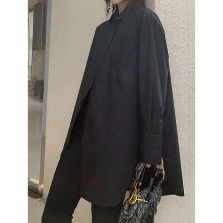 over size asymmetry shirt /2color　NK1339