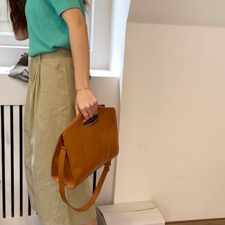 2way classical leather square bag /3color　NK1599