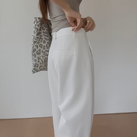belted tuck wide pants /3color　NK2232