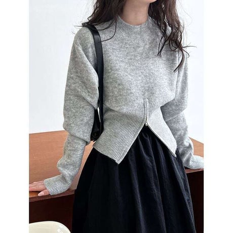 front slit knit pullover /3color　NK1073