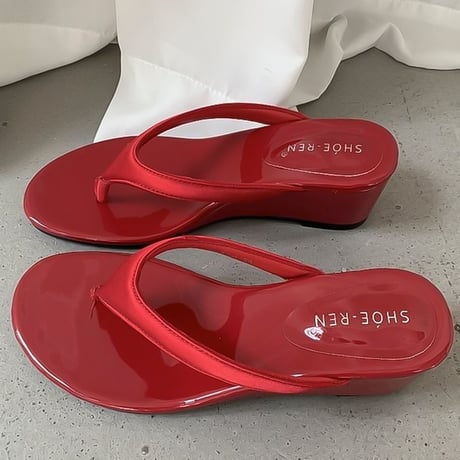 low wedge thong sandal /4color　NK1838