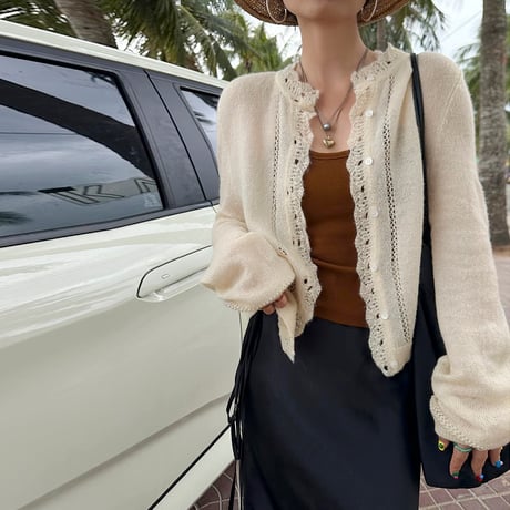 delicate elegance lace cardigan /2color　NK1720