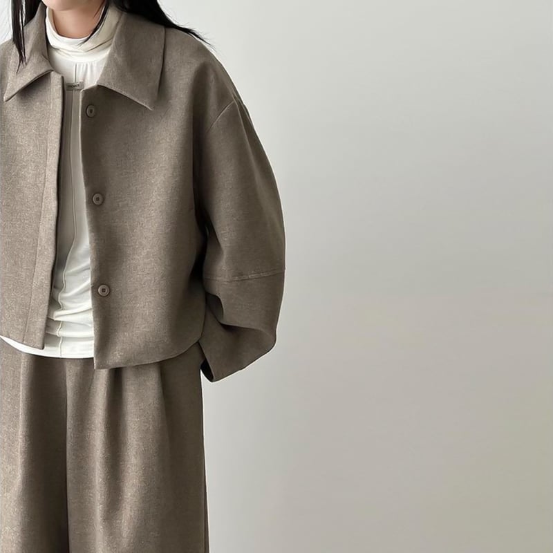 short jacket & wide pants set /2color NK2073 |