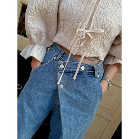 high waist 3button denim pants　NK1366