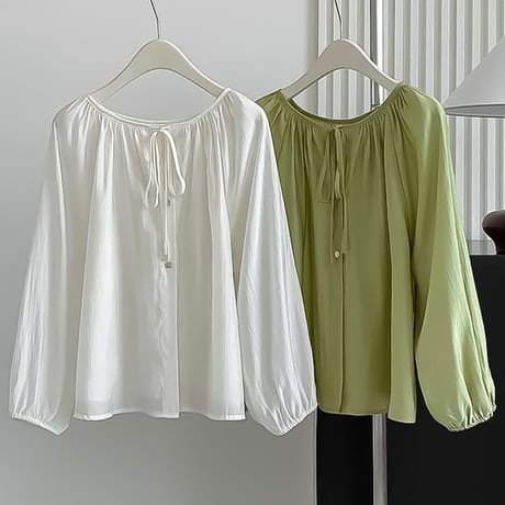 gathering 2-way airy blouse  /2color　NK2212