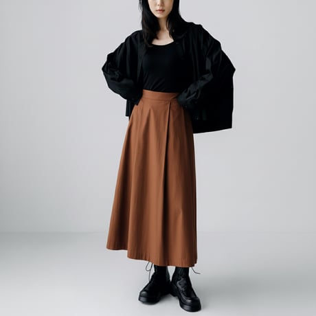 high waist pleats skirt /2color　NK1377