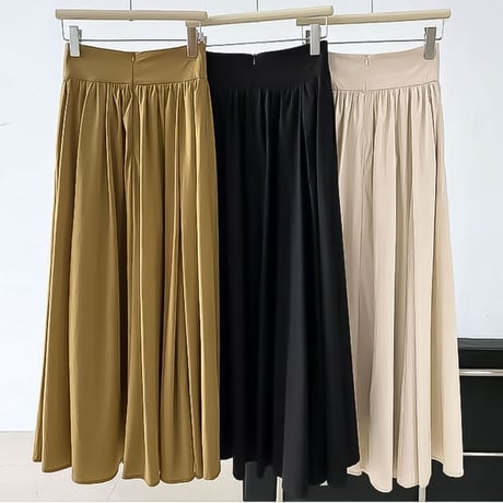 high waist flare maxi skirt /3color　NK2318