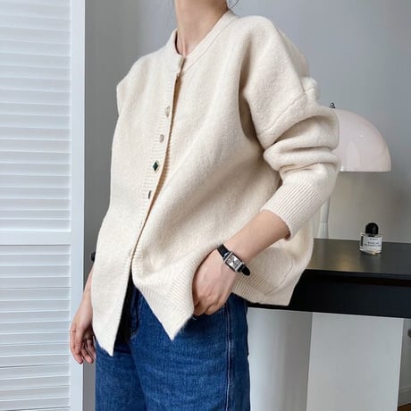 random bijoux button cardigan /4color　NK1985