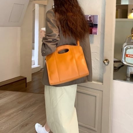 2way classical leather square bag /3color　NK1599