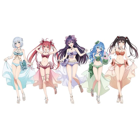 デート・ア・ライブV 描き下ろしキャラファイングラフ（集合）A4【カーテン魂】