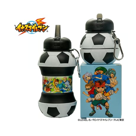 【2本まとめセット「現品限り」】折りたたみ式シリコンボトル　イナズマイレブンEdition イナズマジャパンVer. ＆帝国Ver2本まとめセット※即発送