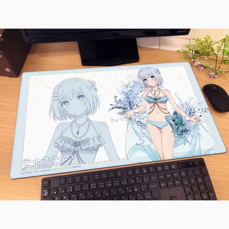 デート・ア・ライブV 描き下ろしラバーマット（鳶一折紙/水着ドレス）【カーテン魂】