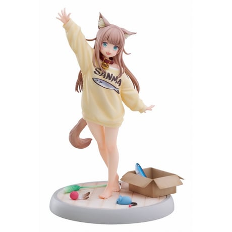 うちのねこが女の子でかわいい 「きなこ」～あそんでVer.～ 1/6 完成品フィギュア【GOLDENHEAD PLUS】※送料無料