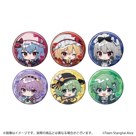缶バッジ「東方Project」03/病みかわいいver. ブラインド（全6種）（描き起こしイラスト） 1BOX6個入り【A3】