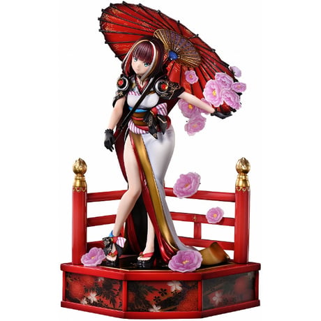 PRISMA WING 藤ちょこ氏オリジナルイラスト 緋傘と牡丹 DX版 1/7 スケール 完成品フィギュア【プライム１スタジオ】