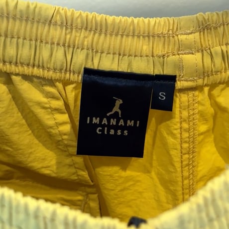 ハーフパンツ＜I'm IMANAMI Class＞ イエロー×白文字 水陸両用 2way ナイロンショーツ