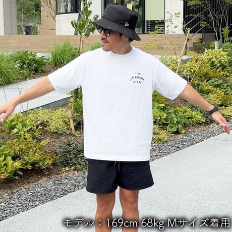 ビッグシルエットTシャツ＜I'm IMANAMI Class＞ホワイト×黒文字（プリント）