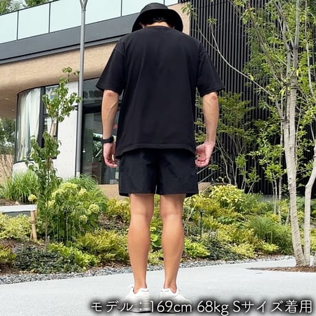 ハーフパンツ＜I'm IMANAMI Class＞ ブラック×白文字 水陸両用 2way ナイロンショーツ