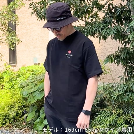 ＜IMANAMI Class ハートロゴ ビッグシルエットTシャツ＞ブラック