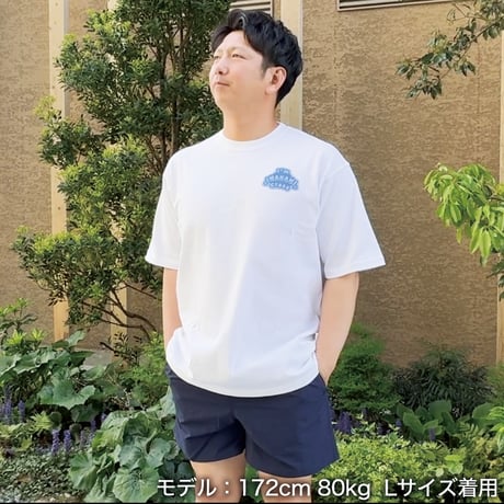 ビッグシルエットTシャツ＜I'm IMANAMI Class＞ホワイト×ワッペン（ブルー）