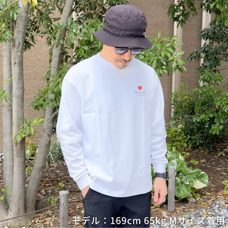 ＜KING OF FARM（二軍の帝王）ハートロゴ ロンT＞ホワイト
