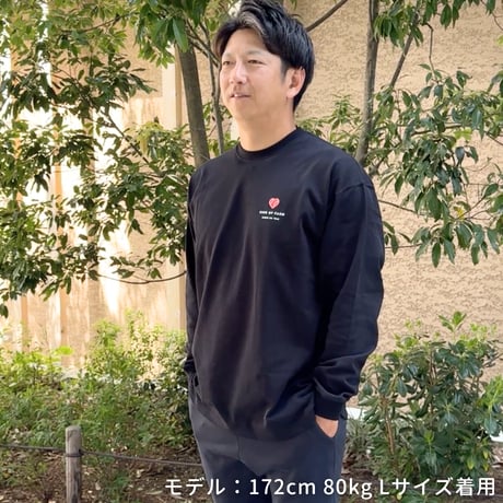 ＜KING OF FARM（二軍の帝王）ハートロゴ ロンT＞ブラック
