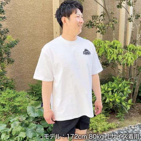 ビッグシルエットTシャツ＜I'm IMANAMI Class＞ホワイト×ワッペン（ブラック）