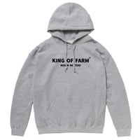 ＜KING OF FARM（二軍の帝王）パーカー＞グレー×黒文字
