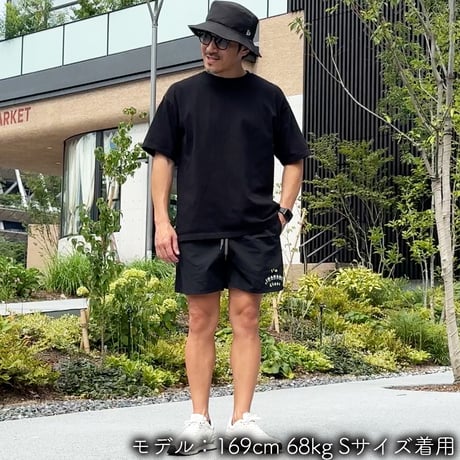 ハーフパンツ＜I'm IMANAMI Class＞ ブラック×白文字 水陸両用 2way ナイロンショーツ