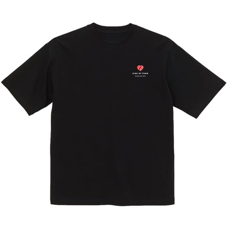 ＜KING OF FARM（二軍の帝王）ハートロゴ ビッグシルエットTシャツ＞ブラック