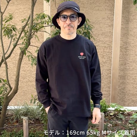＜KING OF FARM（二軍の帝王）ハートロゴ ロンT＞ブラック