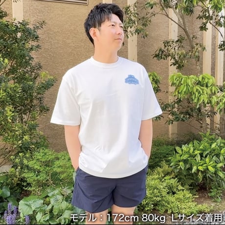 ビッグシルエットTシャツ＜I'm IMANAMI Class＞ホワイト×ワッペン（ブルー）
