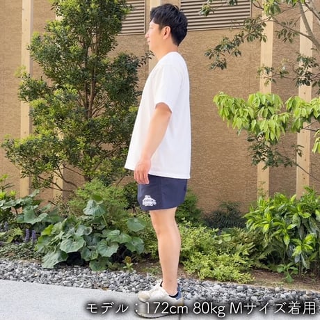 ハーフパンツ＜I'm IMANAMI Class＞ ネイビー×ワッペン（ブルー）