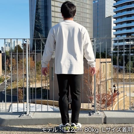 ロングスリーブTシャツ＜I'm IMANAMI Class＞グレー×黒文字 ビッグシルエット