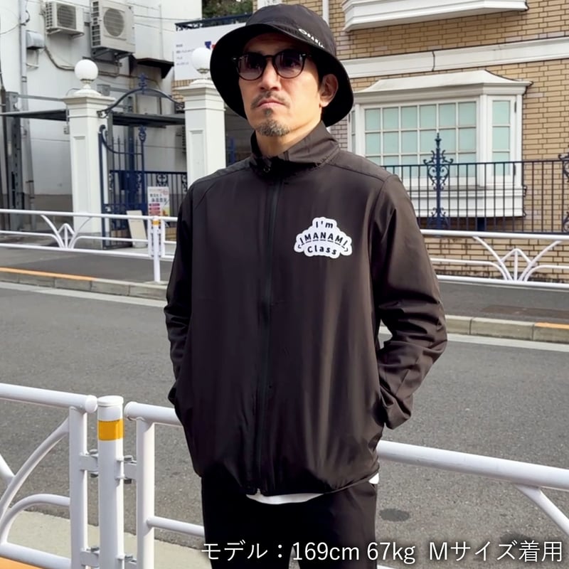 ナイロンジャケット＜I'm IMANAMI Class＞ブラック×ワッペン（ホワイト