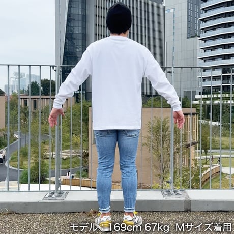 ロングスリーブTシャツ＜I'm IMANAMI Class＞ホワイト×黒文字 ビッグシルエット