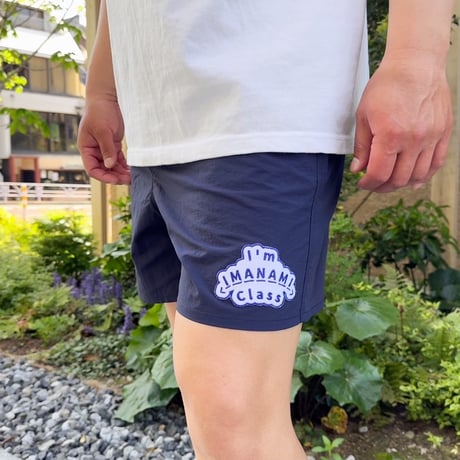 ハーフパンツ＜I'm IMANAMI Class＞ ネイビー×ワッペン（ブルー）