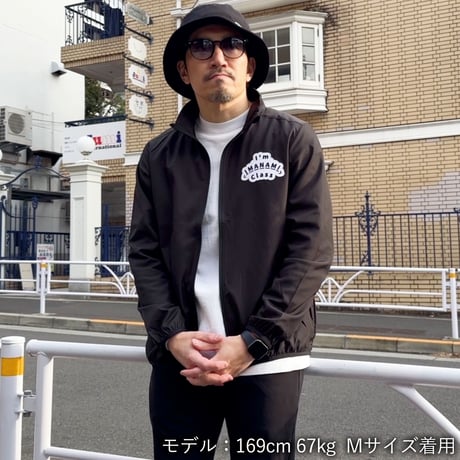 ナイロンジャケット＜I'm IMANAMI Class＞ブラック×ワッペン（ホワイト×黒文字）