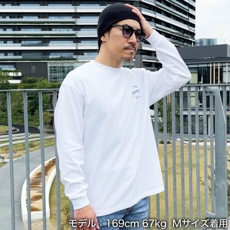 ロングスリーブTシャツ＜I'm IMANAMI Class＞ホワイト×黒文字 ビッグシルエット