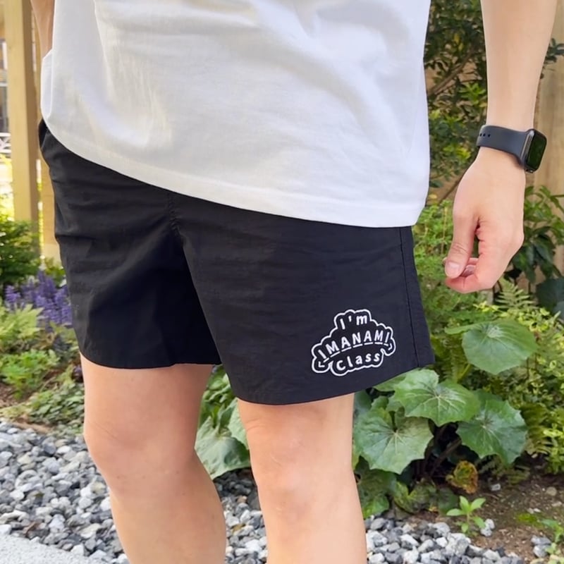 ハーフパンツ＜I'm IMANAMI Class＞ ブラック×ワッペン（ブラック