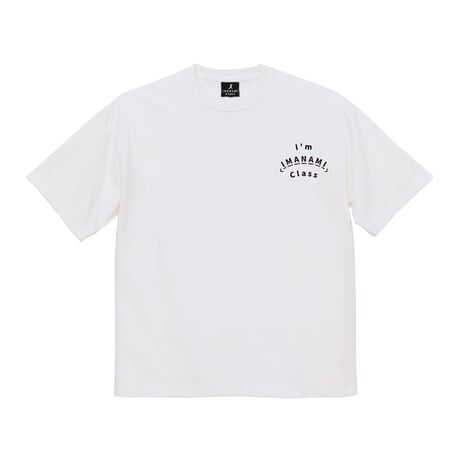 ビッグシルエットTシャツ＜I'm IMANAMI Class＞ホワイト×黒文字（プリント）