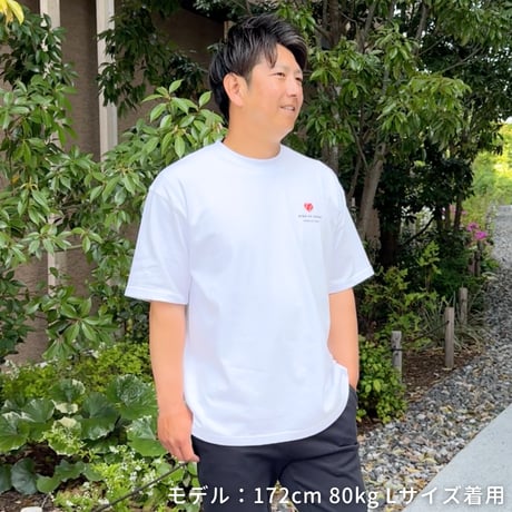 ＜KING OF FARM（二軍の帝王）ハートロゴ ビッグシルエットTシャツ＞ホワイト