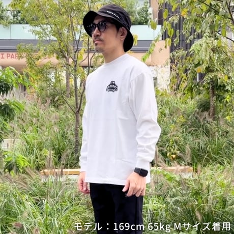 ロングスリーブTシャツ＜I'm IMANAMI Class＞ホワイト×ブラックワッペン ビッグシルエット